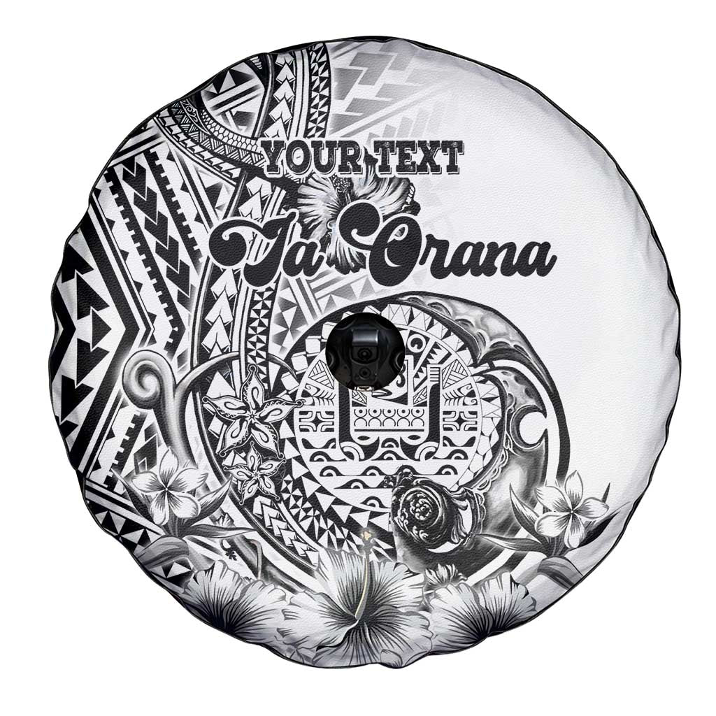 Ia Orana Tahiti Personalised Spare Tire Cover French Polynesia Hook Tattoo Special White Color LT9