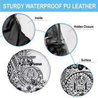 Ia Orana Tahiti Personalised Spare Tire Cover French Polynesia Hook Tattoo Special White Color LT9