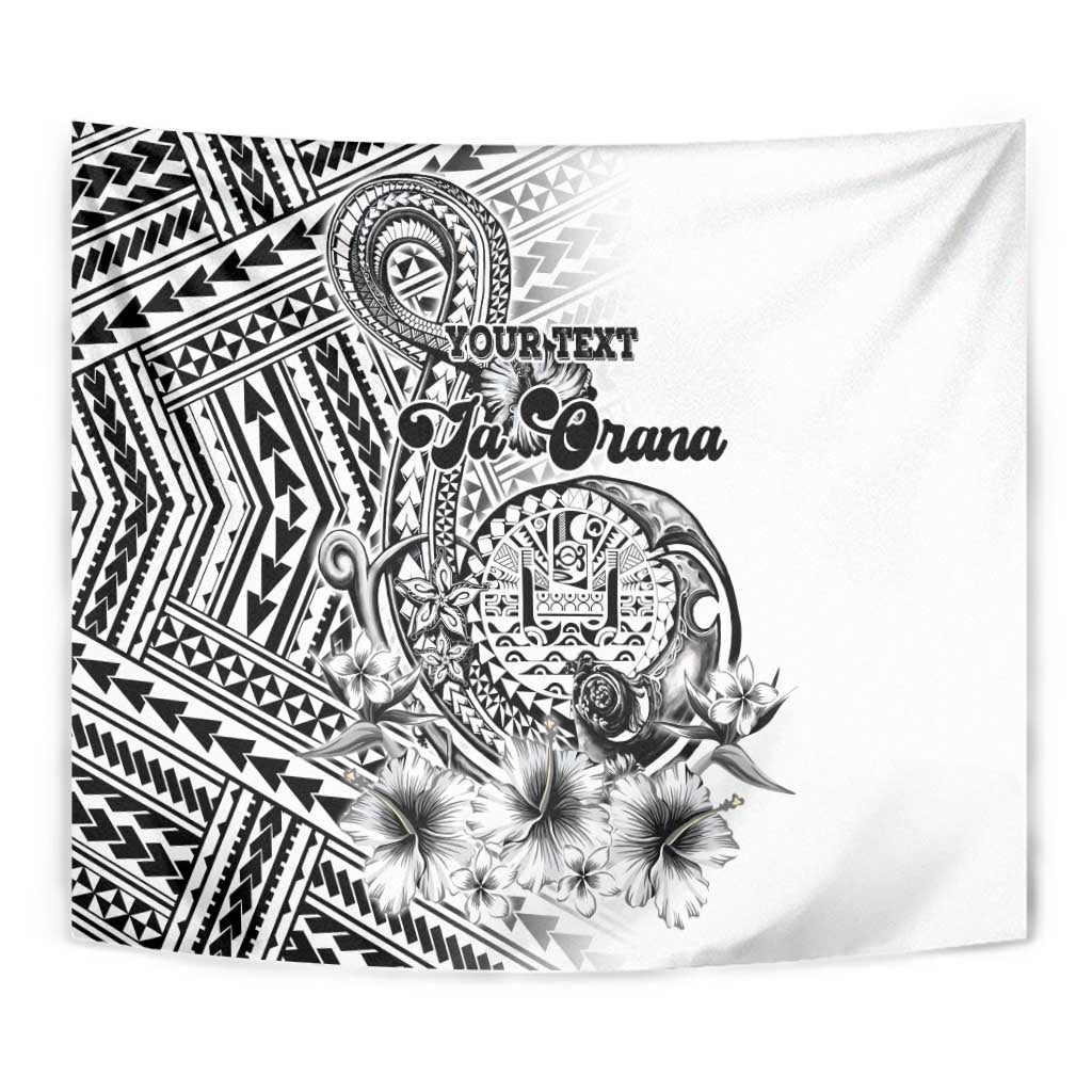 Ia Orana Tahiti Personalised Tapestry French Polynesia Hook Tattoo Special White Color LT9