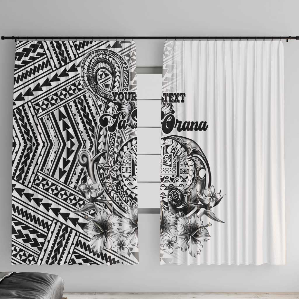Ia Orana Tahiti Personalised Window Curtain French Polynesia Hook Tattoo Special White Color LT9