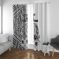 Ia Orana Tahiti Personalised Window Curtain French Polynesia Hook Tattoo Special White Color LT9