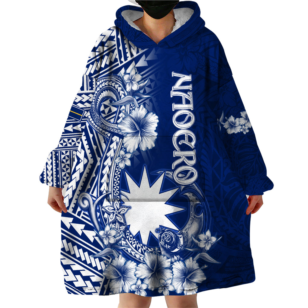 Nauru Independence Personalised Wearable Blanket Hoodie Naoero Hook Tattoo Special Polynesian Pattern LT9 - Polynesian Pride