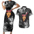 New Zealand Custom Women's Day Couples Matching Short Sleeve Bodycon Dress and Hawaiian Shirt Maori Girl Feathers of Hope - Black LT9 Black - Polynesian Pride