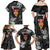 New Zealand Custom Women's Day Family Matching Off Shoulder Maxi Dress and Hawaiian Shirt Maori Girl Feathers of Hope - Black LT9 - Polynesian Pride