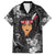 New Zealand Custom Women's Day Family Matching Off Shoulder Maxi Dress and Hawaiian Shirt Maori Girl Feathers of Hope - Black LT9 Dad's Shirt - Short Sleeve Black - Polynesian Pride