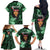 New Zealand Custom Women's Day Family Matching Off Shoulder Long Sleeve Dress and Hawaiian Shirt Maori Girl Feathers of Hope - Green LT9 - Polynesian Pride