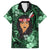 New Zealand Custom Women's Day Family Matching Off Shoulder Long Sleeve Dress and Hawaiian Shirt Maori Girl Feathers of Hope - Green LT9 Dad's Shirt - Short Sleeve Green - Polynesian Pride