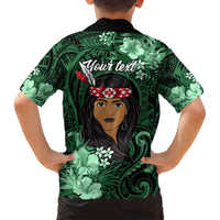 New Zealand Custom Women's Day Hawaiian Shirt Maori Girl Feathers of Hope - Green LT9 - Polynesian Pride