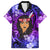 New Zealand Custom Women's Day Family Matching Off Shoulder Maxi Dress and Hawaiian Shirt Maori Girl Feathers of Hope - Purple LT9 Dad's Shirt - Short Sleeve Purple - Polynesian Pride