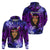 New Zealand Custom Women's Day Hoodie Maori Girl Feathers of Hope - Purple LT9 - Polynesian Pride