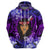 New Zealand Custom Women's Day Hoodie Maori Girl Feathers of Hope - Purple LT9 - Polynesian Pride