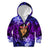 New Zealand Custom Women's Day Kid Hoodie Maori Girl Feathers of Hope - Purple LT9 Zip Hoodie Purple - Polynesian Pride