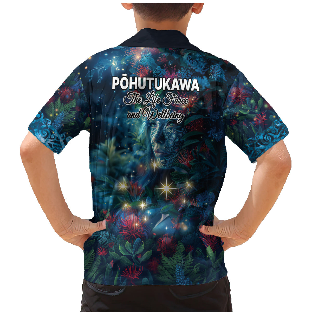 New Zealand Matariki Pohutukawa Family Matching Mermaid Dress and Hawaiian Shirt Te Mauri te Ora LT9 - Polynesian Pride