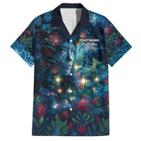 New Zealand Matariki Pohutukawa Family Matching Off Shoulder Maxi Dress and Hawaiian Shirt Te Mauri te Ora LT9 Dad's Shirt - Short Sleeve Art - Polynesian Pride