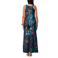 New Zealand Matariki Pohutukawa Family Matching Tank Maxi Dress and Hawaiian Shirt Te Mauri te Ora LT9 - Polynesian Pride