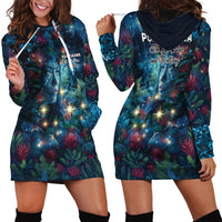 New Zealand Matariki Pohutukawa Hoodie Dress Te Mauri te Ora LT9 - Polynesian Pride