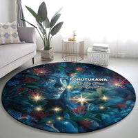 New Zealand Matariki Pohutukawa Round Carpet Te Mauri te Ora LT9 - Polynesian Pride