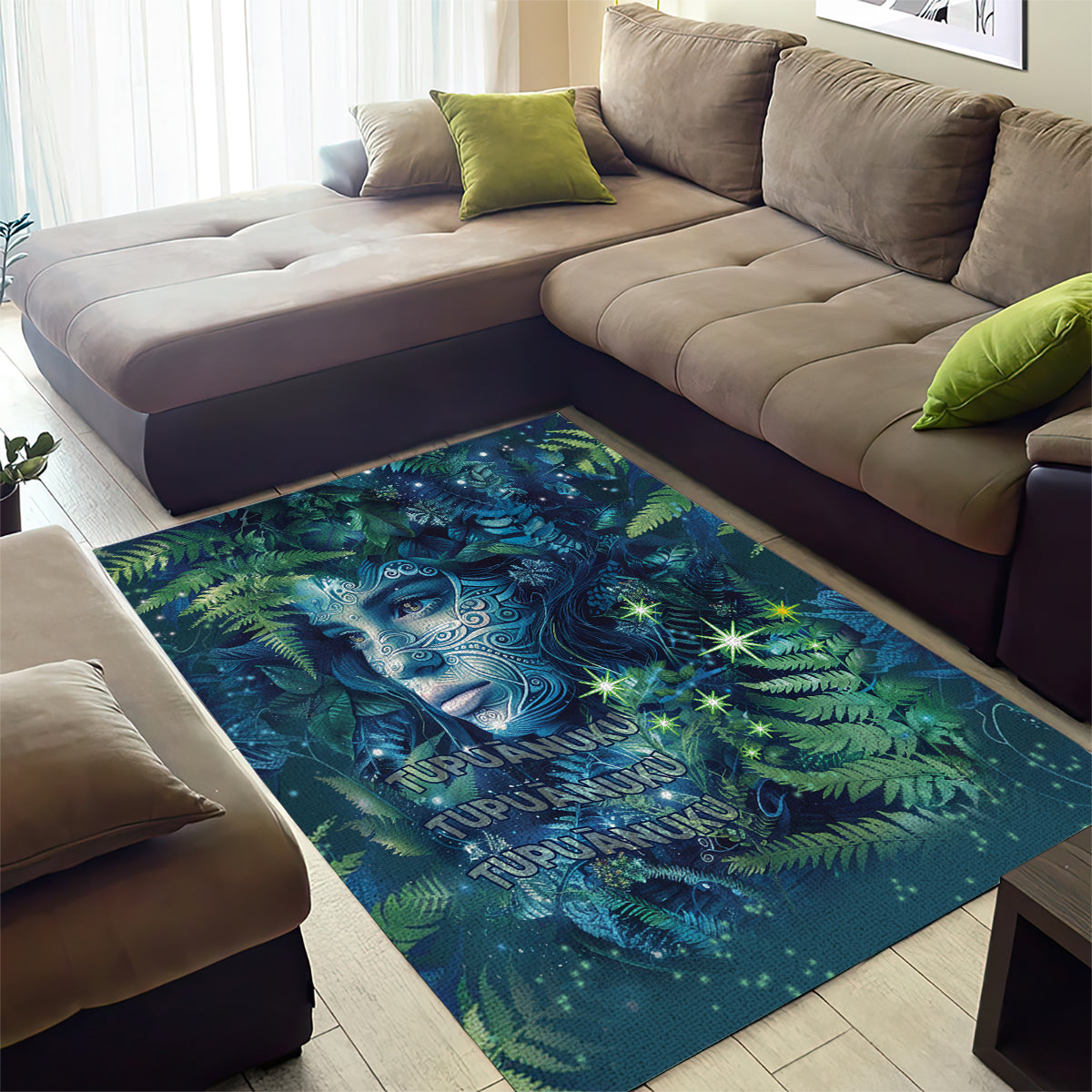 New Zealand Matariki Tupuanuku Area Rug Te W o te Hauhake LT9 - Polynesian Pride