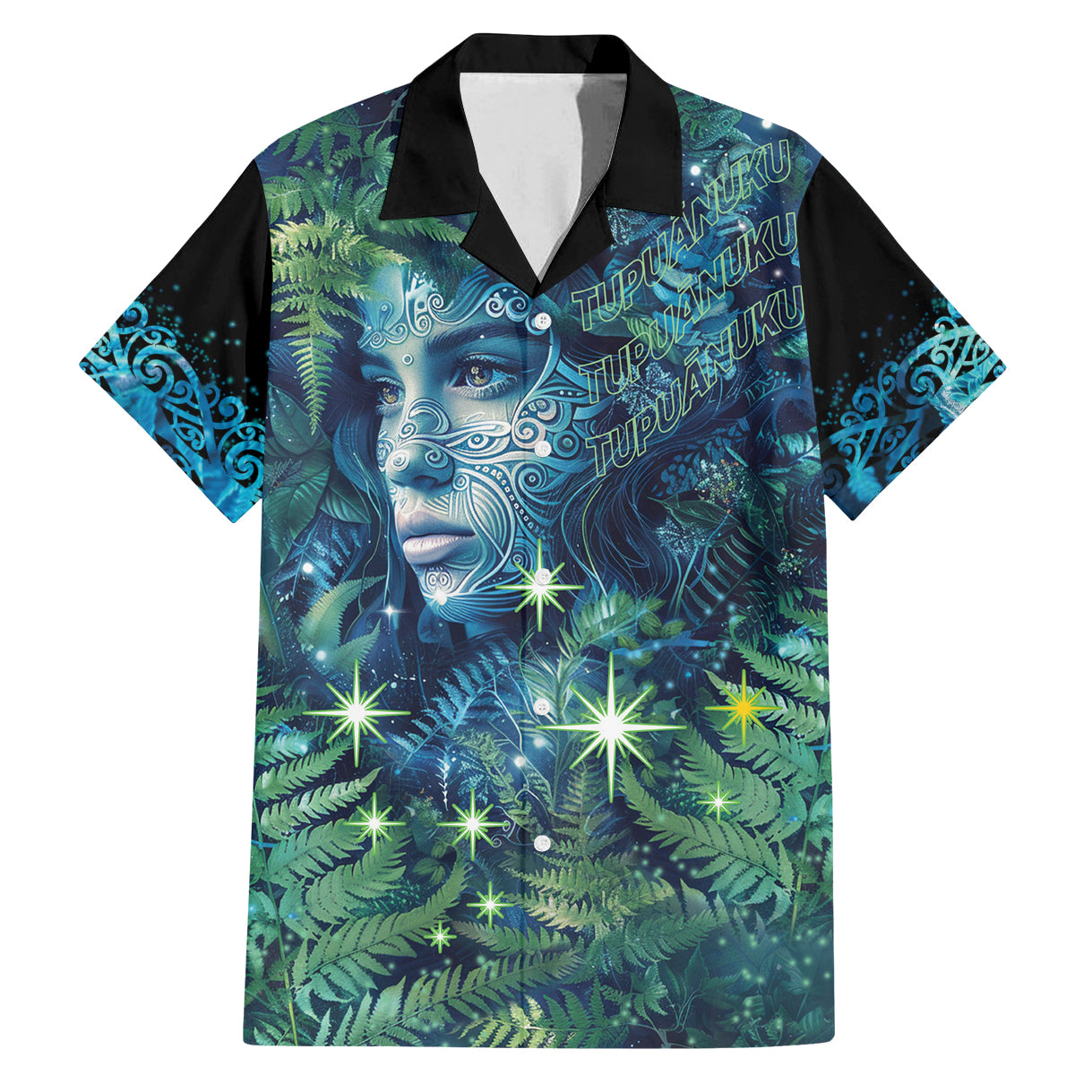 New Zealand Matariki Tupuanuku Family Matching Mermaid Dress and Hawaiian Shirt Te W o te Hauhake LT9 Dad's Shirt - Short Sleeve Art - Polynesian Pride