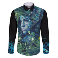 New Zealand Matariki Tupuanuku Family Matching Puletasi and Hawaiian Shirt Te W o te Hauhake LT9 Dad's Shirt - Long Sleeve Art - Polynesian Pride