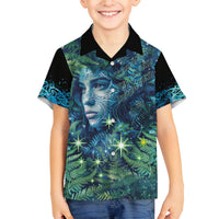 New Zealand Matariki Tupuanuku Family Matching Puletasi and Hawaiian Shirt Te W o te Hauhake LT9 Son's Shirt Art - Polynesian Pride