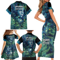 New Zealand Matariki Tupuanuku Family Matching Short Sleeve Bodycon Dress and Hawaiian Shirt Te W o te Hauhake LT9 - Polynesian Pride