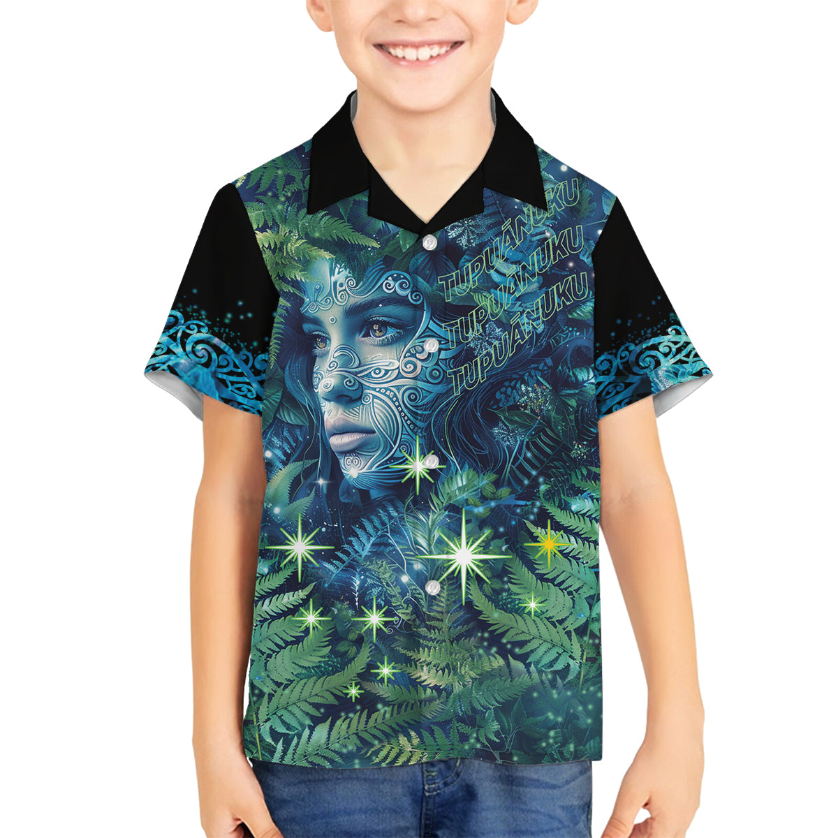 New Zealand Matariki Tupuanuku Family Matching Tank Maxi Dress and Hawaiian Shirt Te W o te Hauhake LT9 Son's Shirt Art - Polynesian Pride