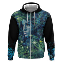 New Zealand Matariki Tupuanuku Hoodie Te W o te Hauhake LT9 Zip Hoodie Art - Polynesian Pride