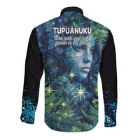 New Zealand Matariki Tupuanuku Long Sleeve Button Shirt Te W o te Hauhake LT9 - Polynesian Pride