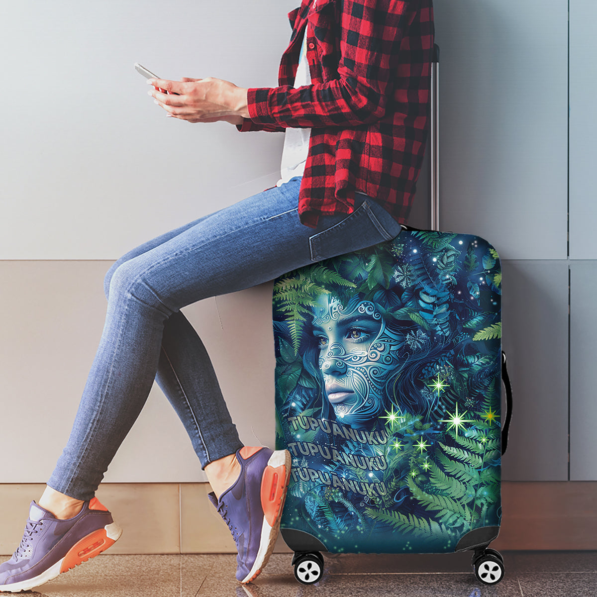 New Zealand Matariki Tupuanuku Luggage Cover Te W o te Hauhake LT9 - Polynesian Pride