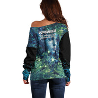 New Zealand Matariki Tupuanuku Off Shoulder Sweater Te W o te Hauhake LT9 - Polynesian Pride