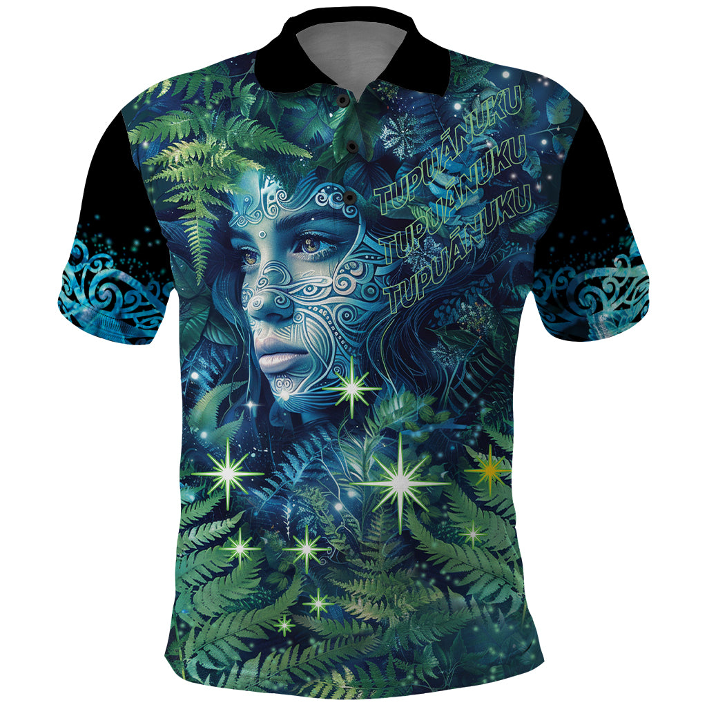 New Zealand Matariki Tupuanuku Polo Shirt Te W o te Hauhake LT9 Art - Polynesian Pride