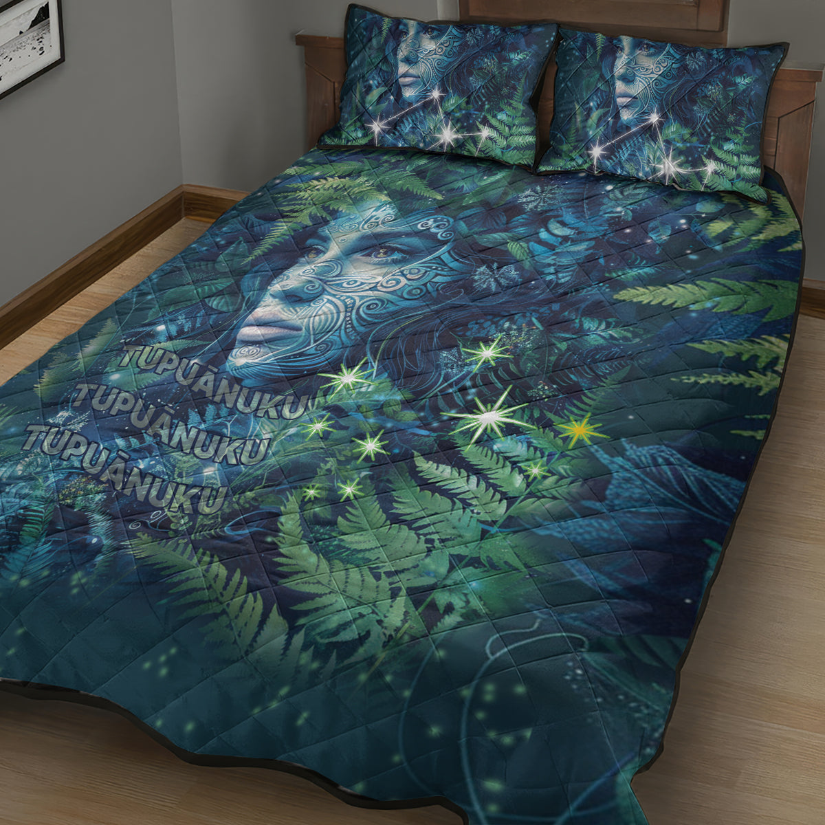 New Zealand Matariki Tupuanuku Quilt Bed Set Te W o te Hauhake LT9 - Polynesian Pride