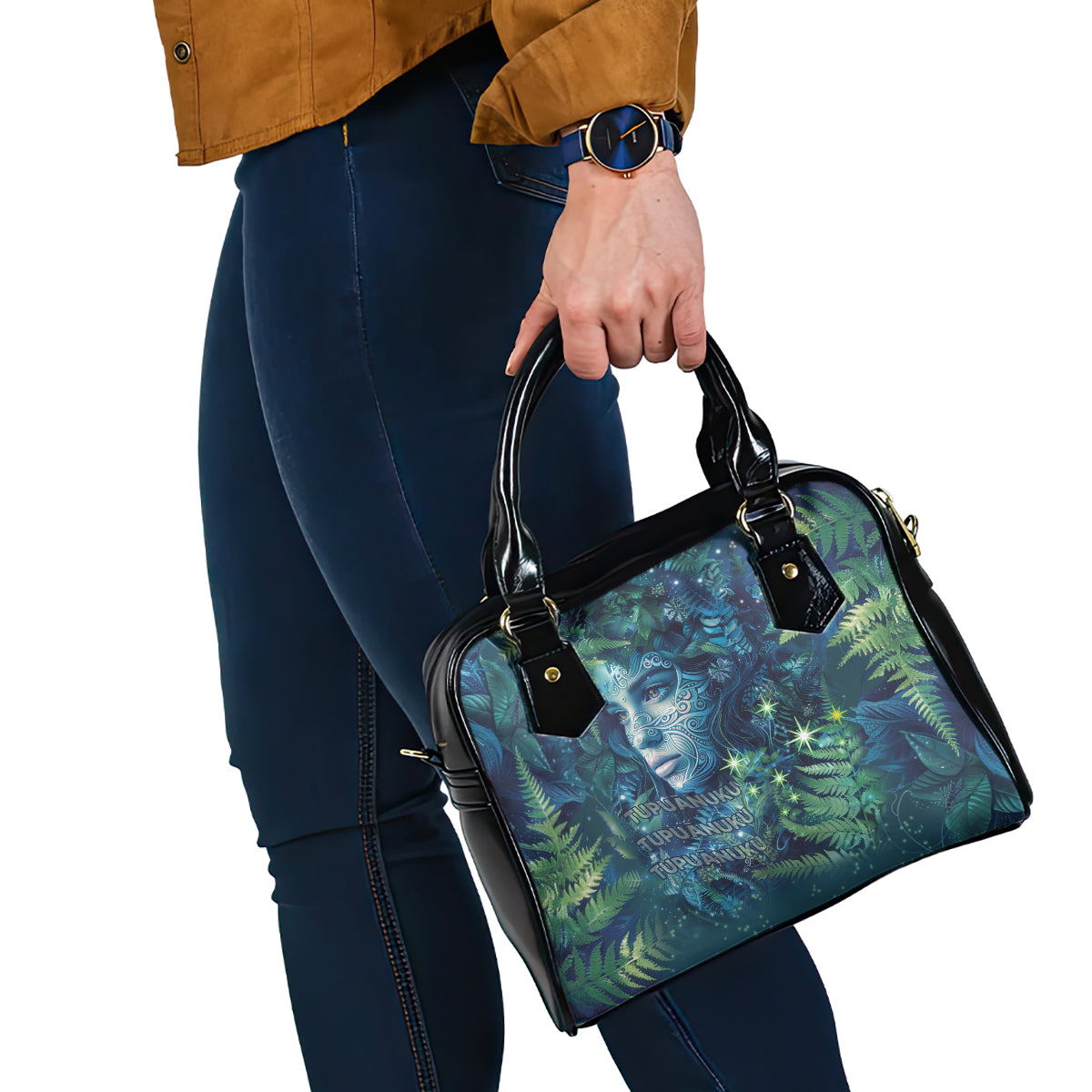 New Zealand Matariki Tupuanuku Shoulder Handbag Te W o te Hauhake LT9 - Polynesian Pride
