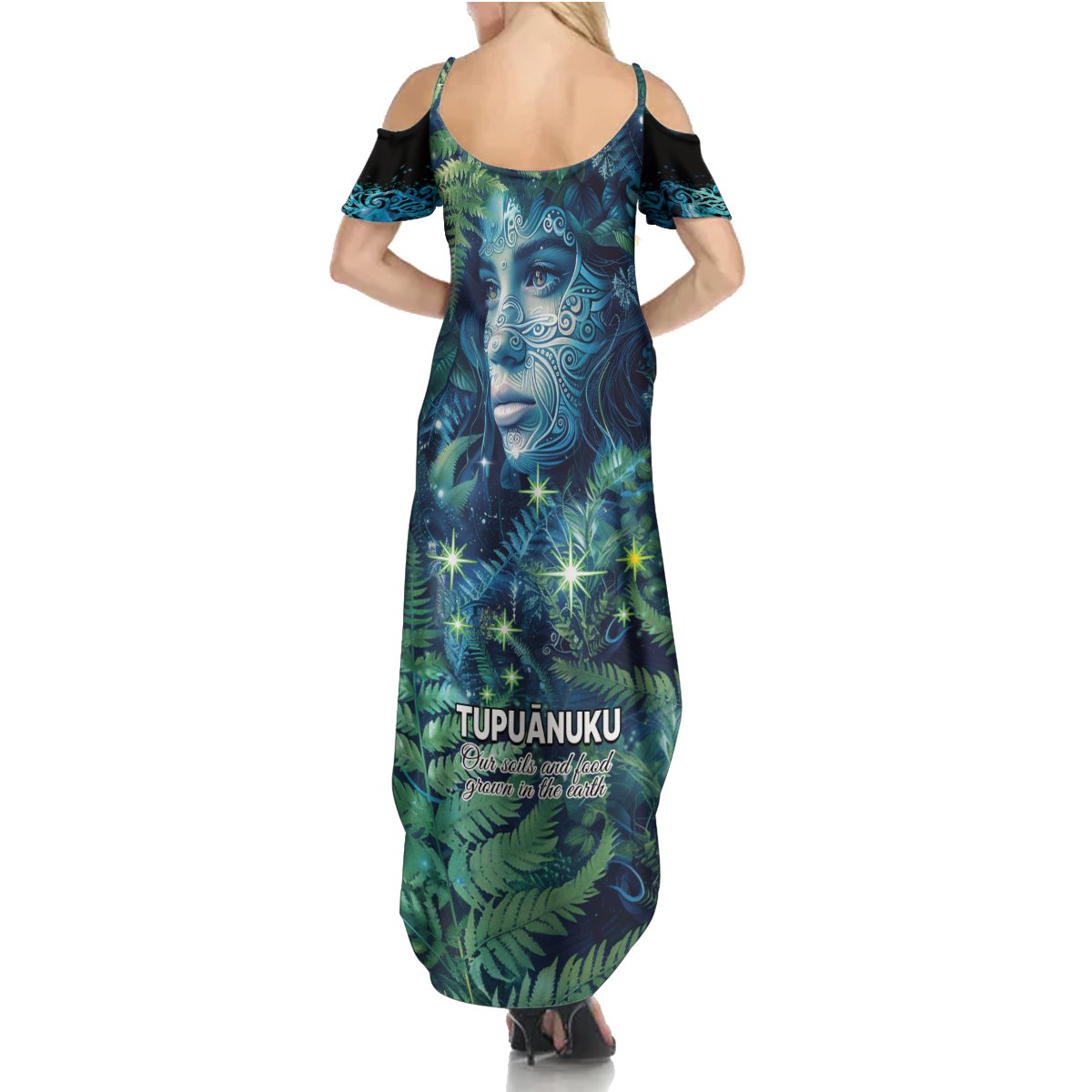 New Zealand Matariki Tupuanuku Summer Maxi Dress Te W o te Hauhake LT9 - Polynesian Pride
