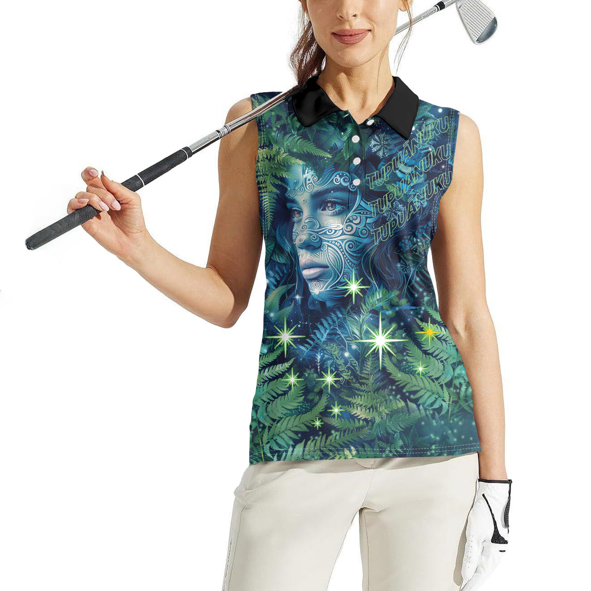 New Zealand Matariki Tupuanuku Women Sleeveless Polo Shirt Te W o te Hauhake LT9 - Polynesian Pride