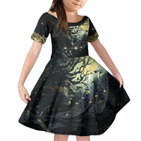 New Zealand Matariki Tupuarangi Family Matching Off Shoulder Maxi Dress and Hawaiian Shirt Ng Kai o te Rangi LT9 Daughter's Dress Art - Polynesian Pride
