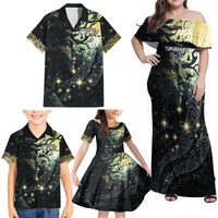 New Zealand Matariki Tupuarangi Family Matching Off Shoulder Maxi Dress and Hawaiian Shirt Ng Kai o te Rangi LT9 - Polynesian Pride