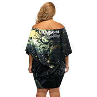 New Zealand Matariki Tupuarangi Family Matching Off Shoulder Short Dress and Hawaiian Shirt Ng Kai o te Rangi LT9 - Polynesian Pride