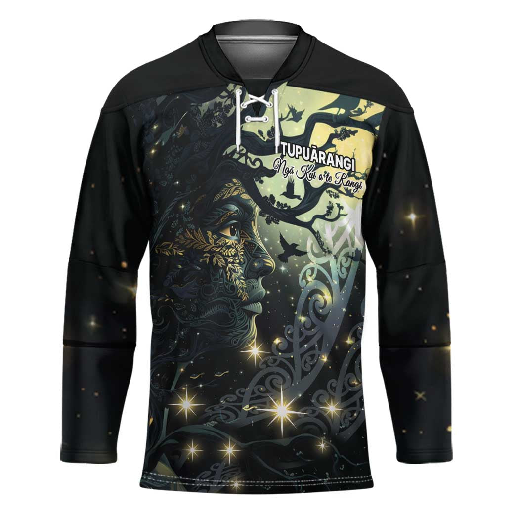 New Zealand Matariki Tupuarangi Hockey Jersey Ng Kai o te Rangi LT9 Unisex Black - Polynesian Pride