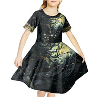 New Zealand Matariki Tupuarangi Kid Short Sleeve Dress Ng Kai o te Rangi LT9 - Polynesian Pride