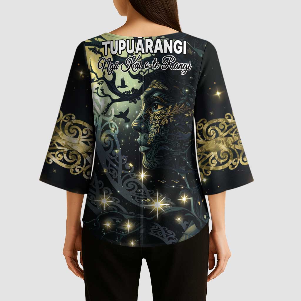 New Zealand Matariki Tupuarangi Kimono Sleeve Blouse Ng Kai o te Rangi - Polynesian Pride