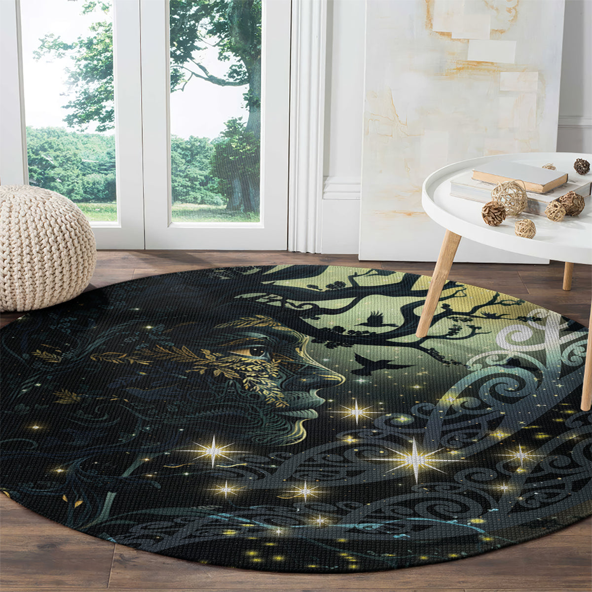 New Zealand Matariki Tupuarangi Round Carpet Ngā Kai o te Rangi