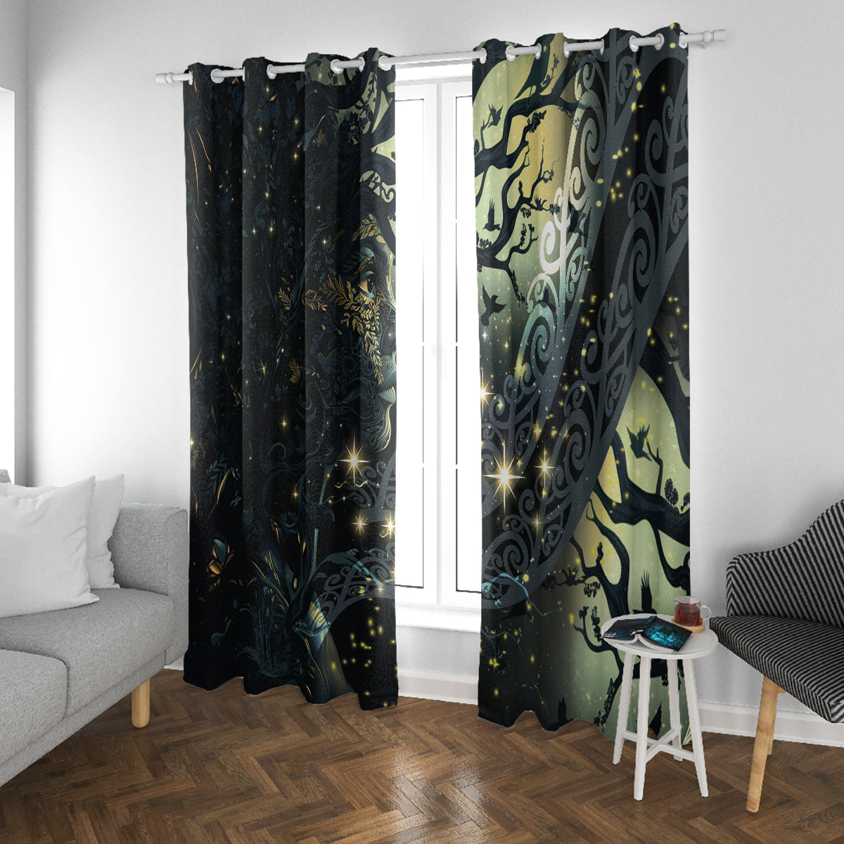 New Zealand Matariki Tupuarangi Window Curtain Ngā Kai o te Rangi