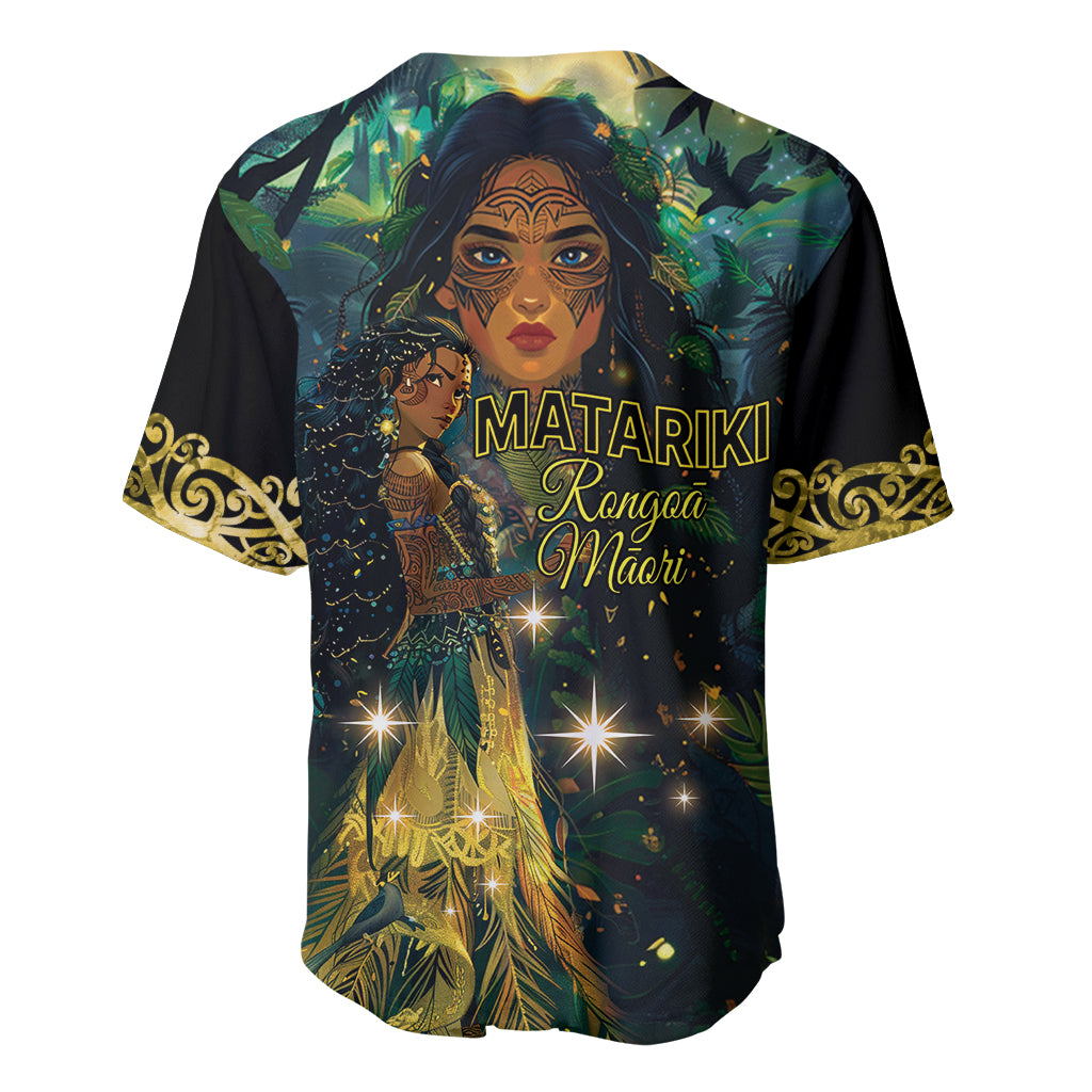 New Zealand Matariki Baseball Jersey Rongo Mori Wellbeing and Good Luck LT9 - Polynesian Pride