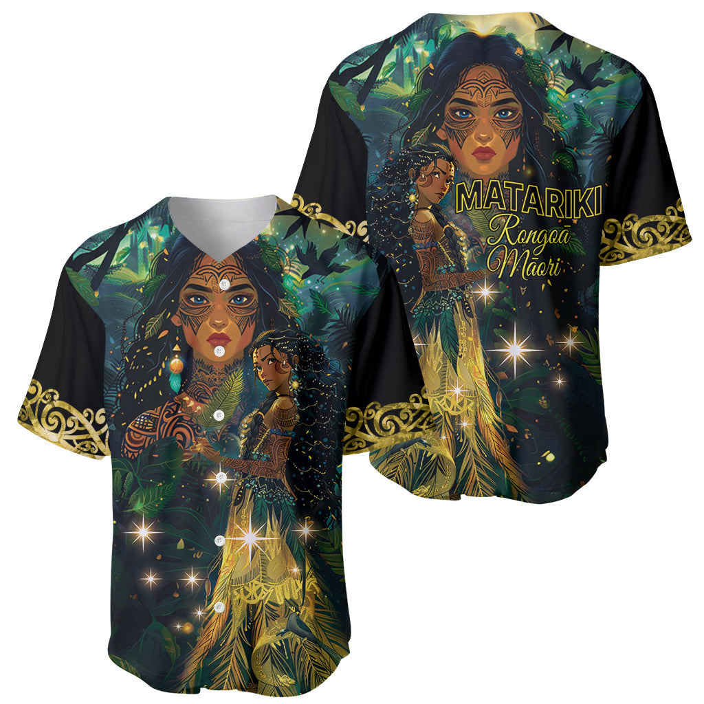 New Zealand Matariki Baseball Jersey Rongo Mori Wellbeing and Good Luck LT9 - Polynesian Pride