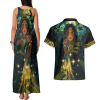 New Zealand Matariki Couples Matching Tank Maxi Dress and Hawaiian Shirt Rongo Mori Wellbeing and Good Luck LT9 - Polynesian Pride