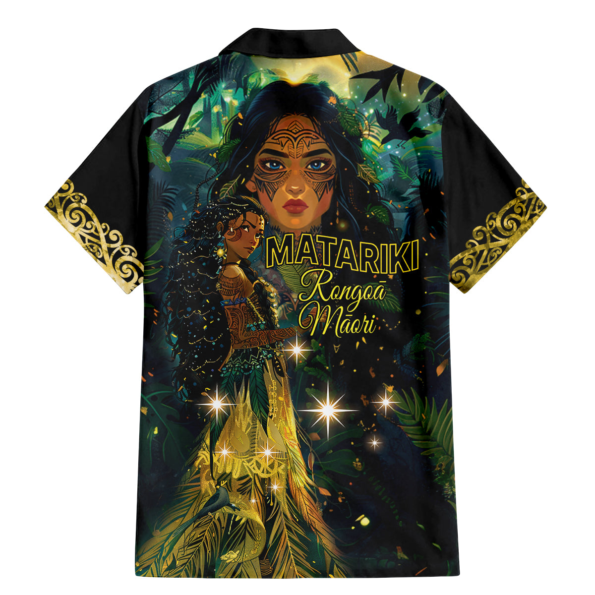 New Zealand Matariki Family Matching Mermaid Dress and Hawaiian Shirt Rongo Mori Wellbeing and Good Luck LT9 - Polynesian Pride