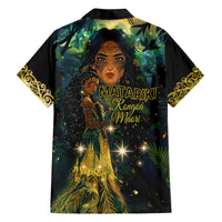 New Zealand Matariki Family Matching Off Shoulder Short Dress and Hawaiian Shirt Rongo Mori Wellbeing and Good Luck LT9 - Polynesian Pride
