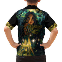 New Zealand Matariki Family Matching Short Sleeve Bodycon Dress and Hawaiian Shirt Rongo Mori Wellbeing and Good Luck LT9 - Polynesian Pride